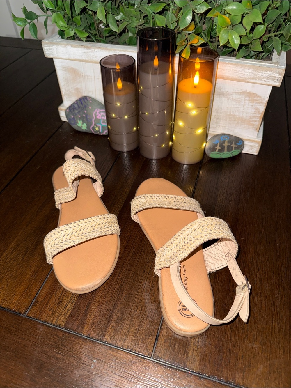 Wonder Nation Braided-Strap Open-Toe Girls Sandals